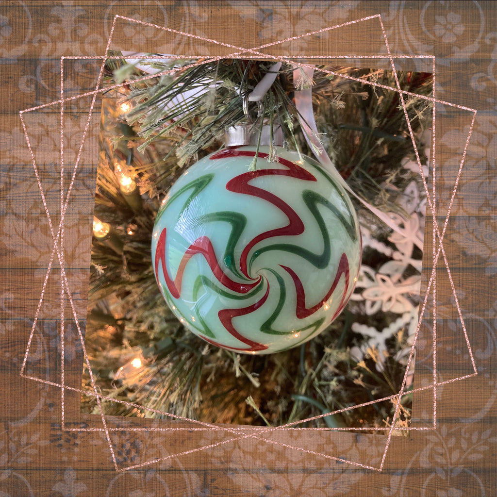 Christmas Ornament Hand-blown | one-of-a-kind | Unique Holiday Gift