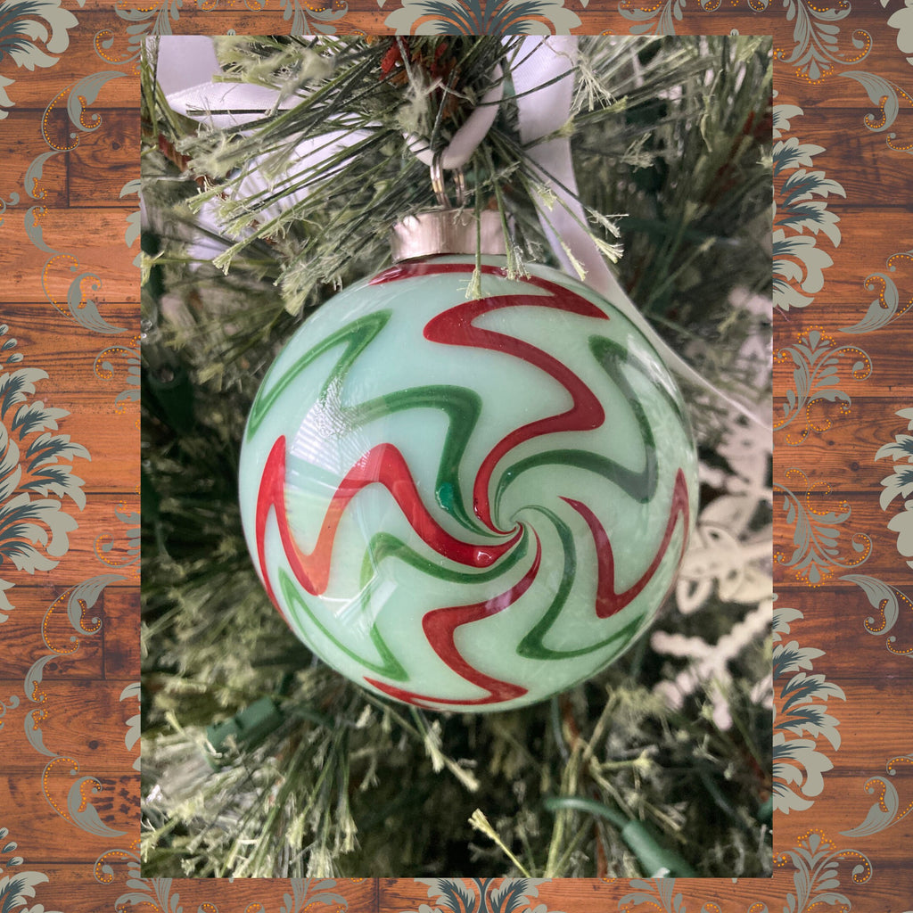 Christmas Ornament Hand-blown | one-of-a-kind | Unique Holiday Gift