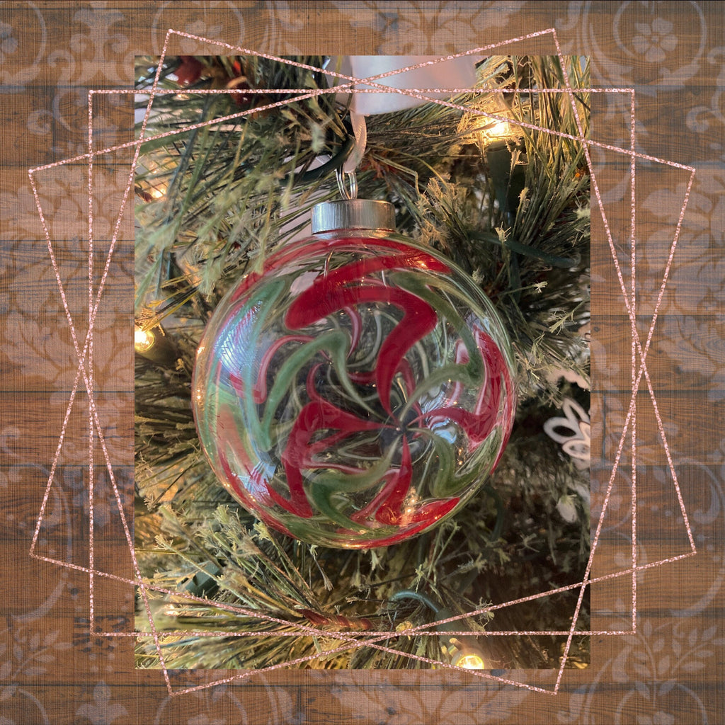 Hand blown glass ornament holiday decor Christmas | one-of-a-kind | Unique Holiday Gift