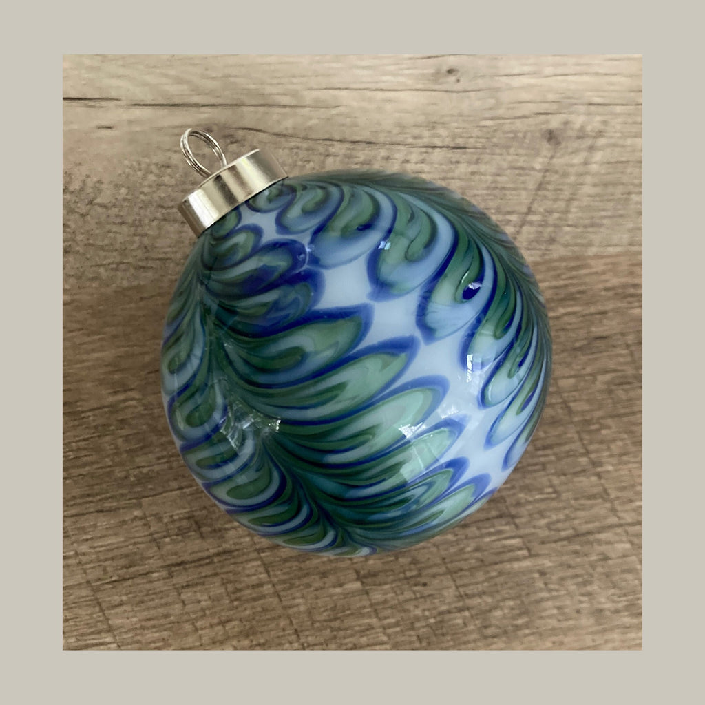 Christmas Ornament Hand-blown | one-of-a-kind | Unique holiday Gift