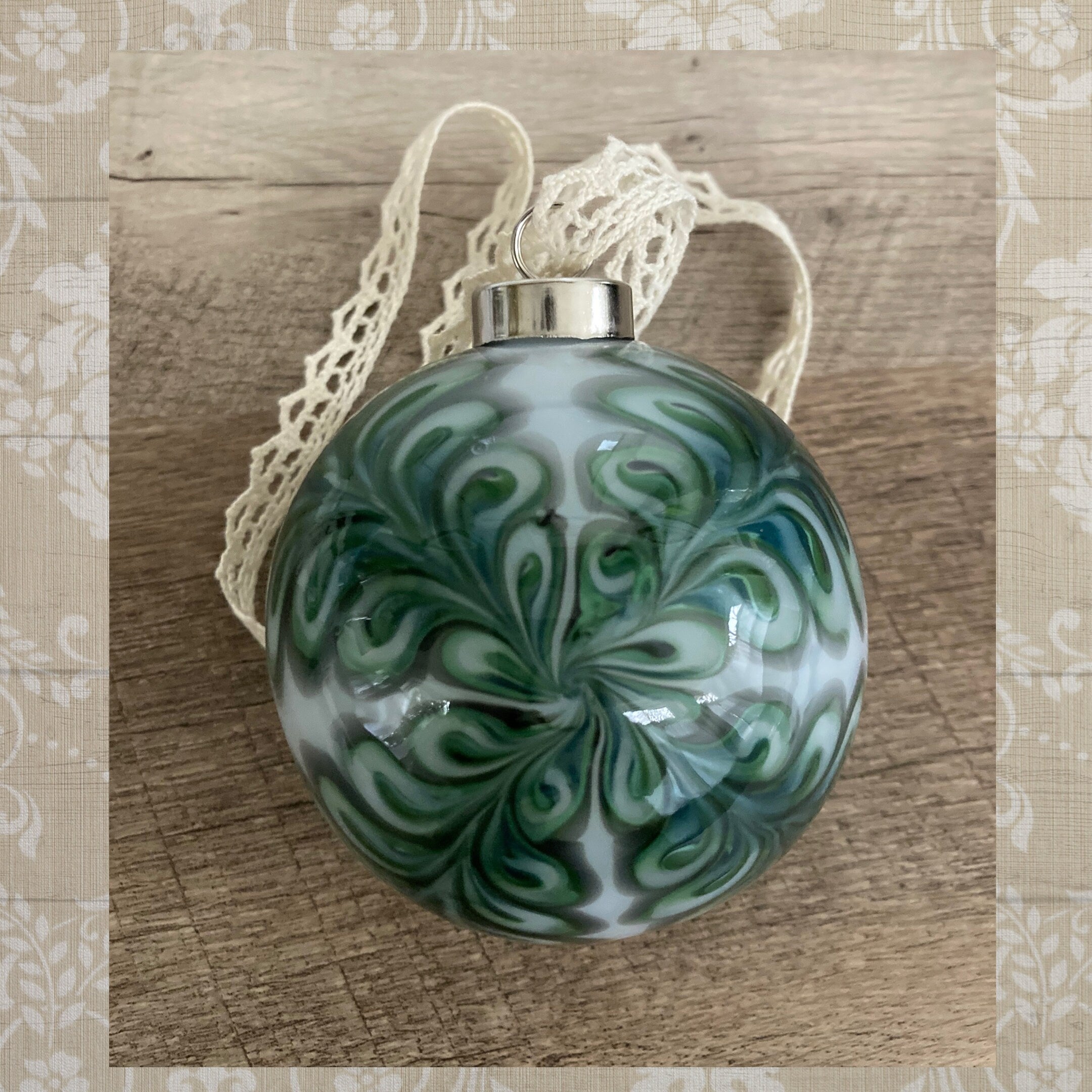 Christmas Ornament Hand-blown | One of a kind | Unique Holiday Gift