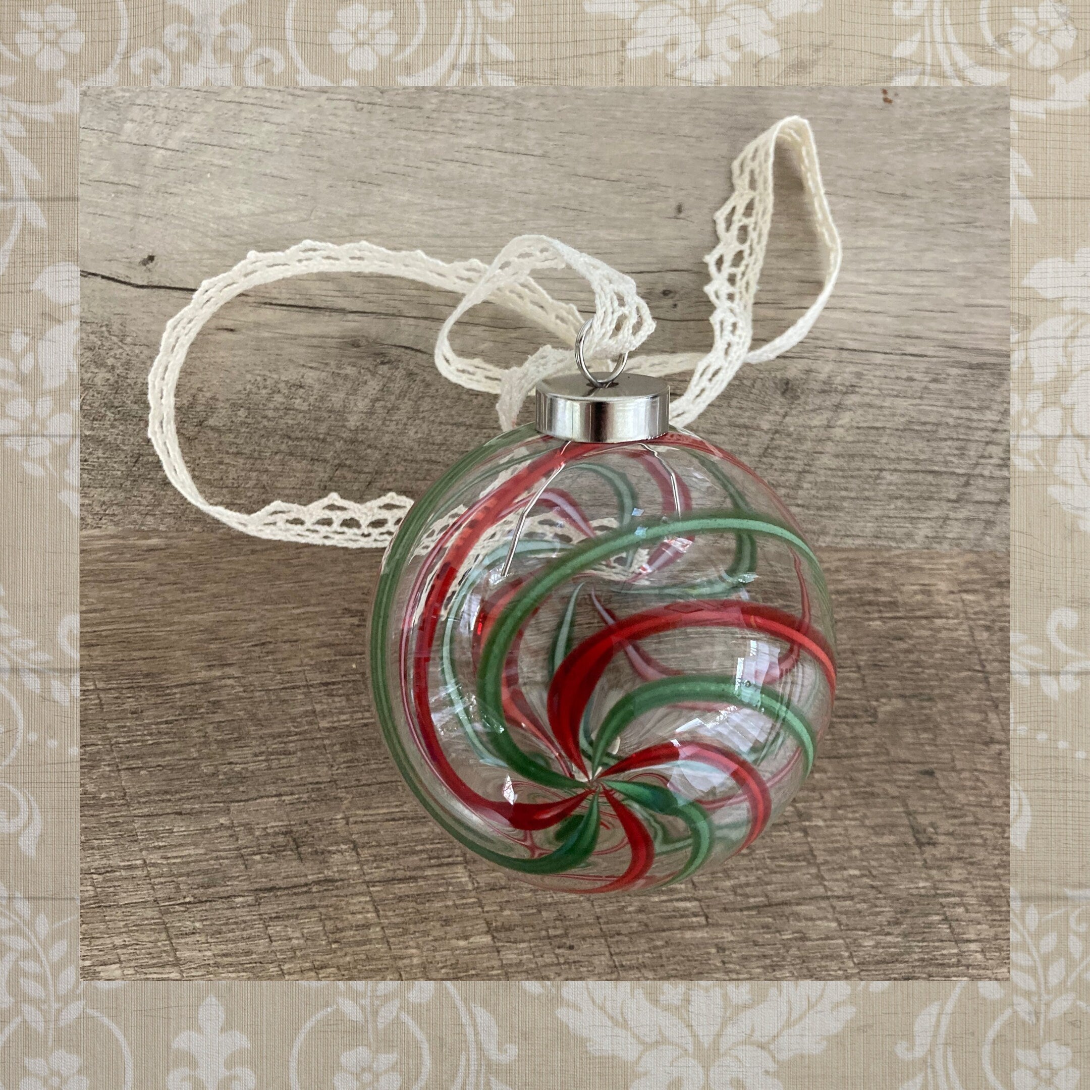 Christmas Ornament Hand-blown | one-of-a-kind | Unique Holiday Gift