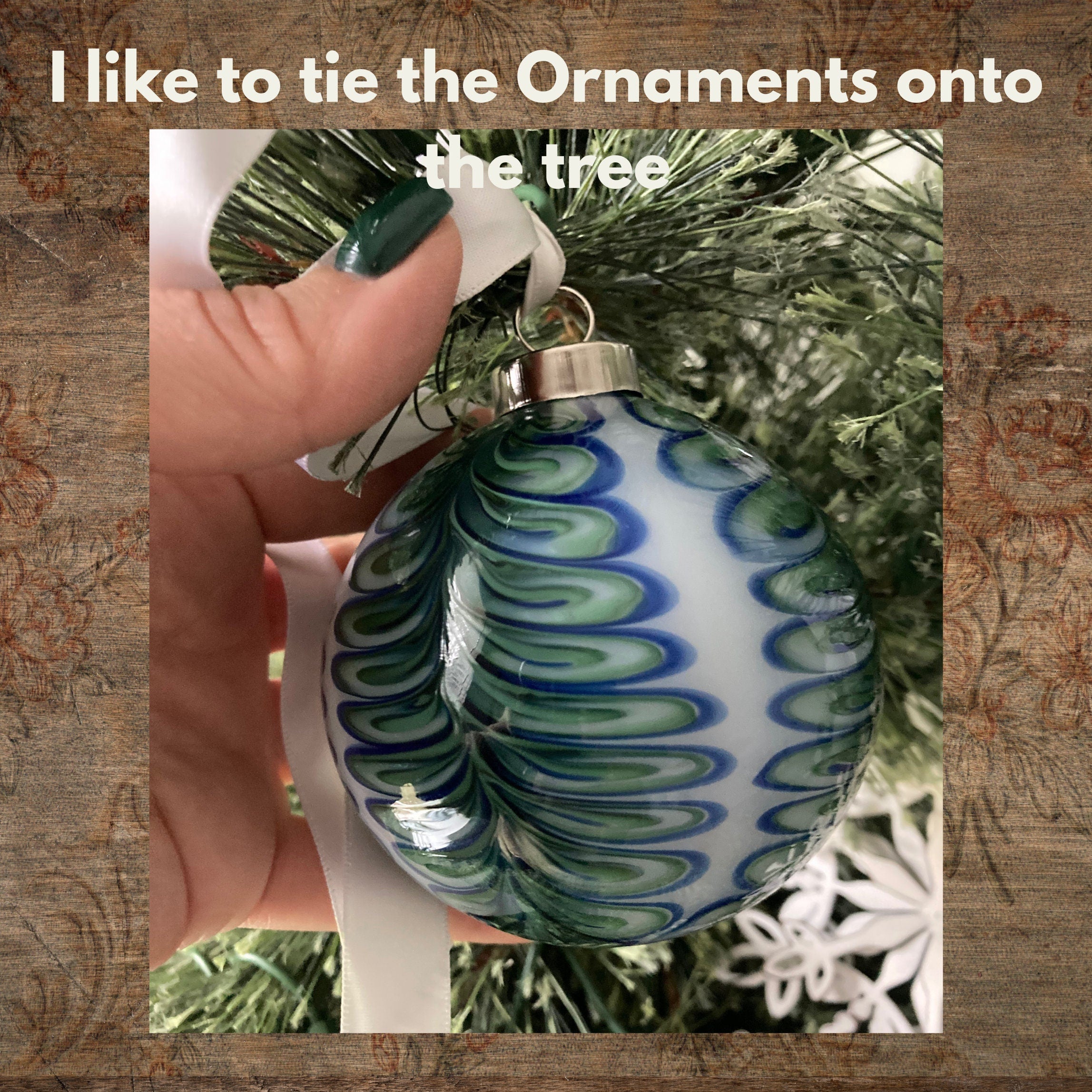 Christmas Ornament Hand-blown | one-of-a-kind | Unique holiday Gift