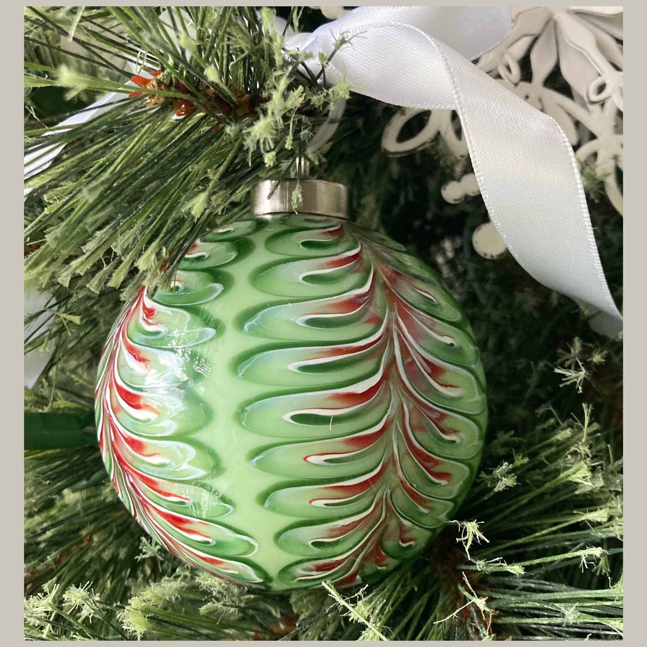 Hand-Blown Glass Christmas Ornament | Unique | One-of-a-Kind Holiday Decoration