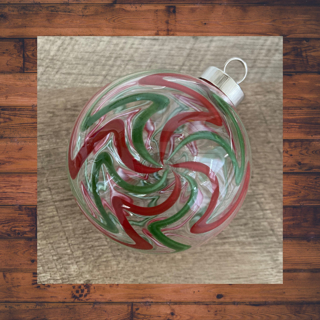 Hand blown glass ornament holiday decor Christmas | one-of-a-kind | Unique Holiday Gift