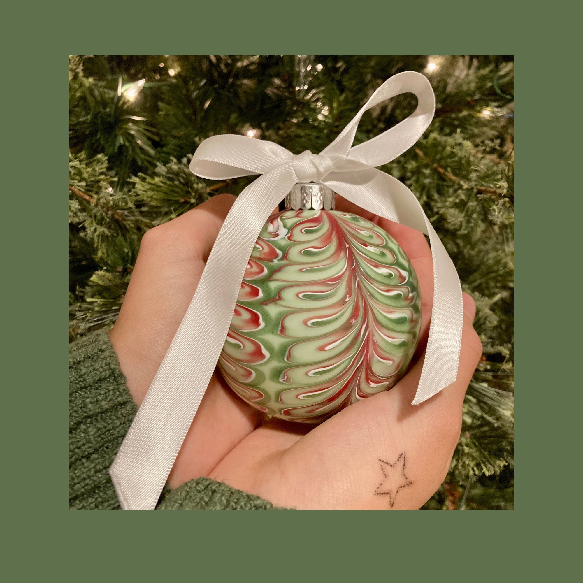 Hand blown glass Holiday decor Christmas ornament | One-of-a -kind | Unique Holiday gift