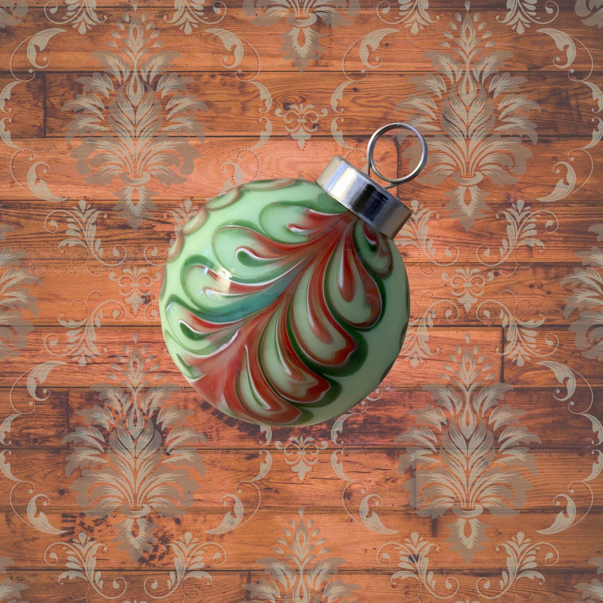 Petite Handblown Glass Festive Ornaments Set of 4 - Perfect Holiday Gift!