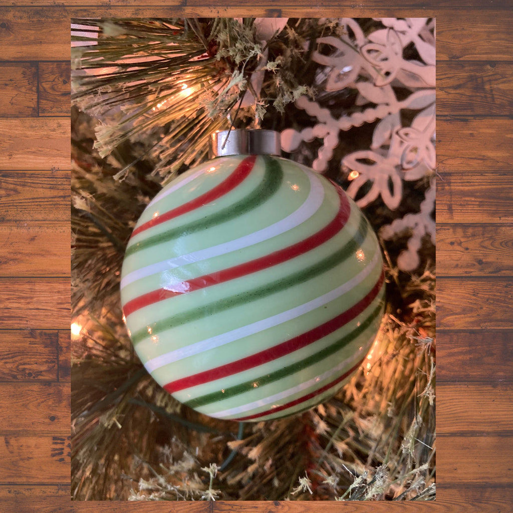 Glass Christmas Ornament Festive Holiday decor | one-of-a-kind | Unique Holiday gift