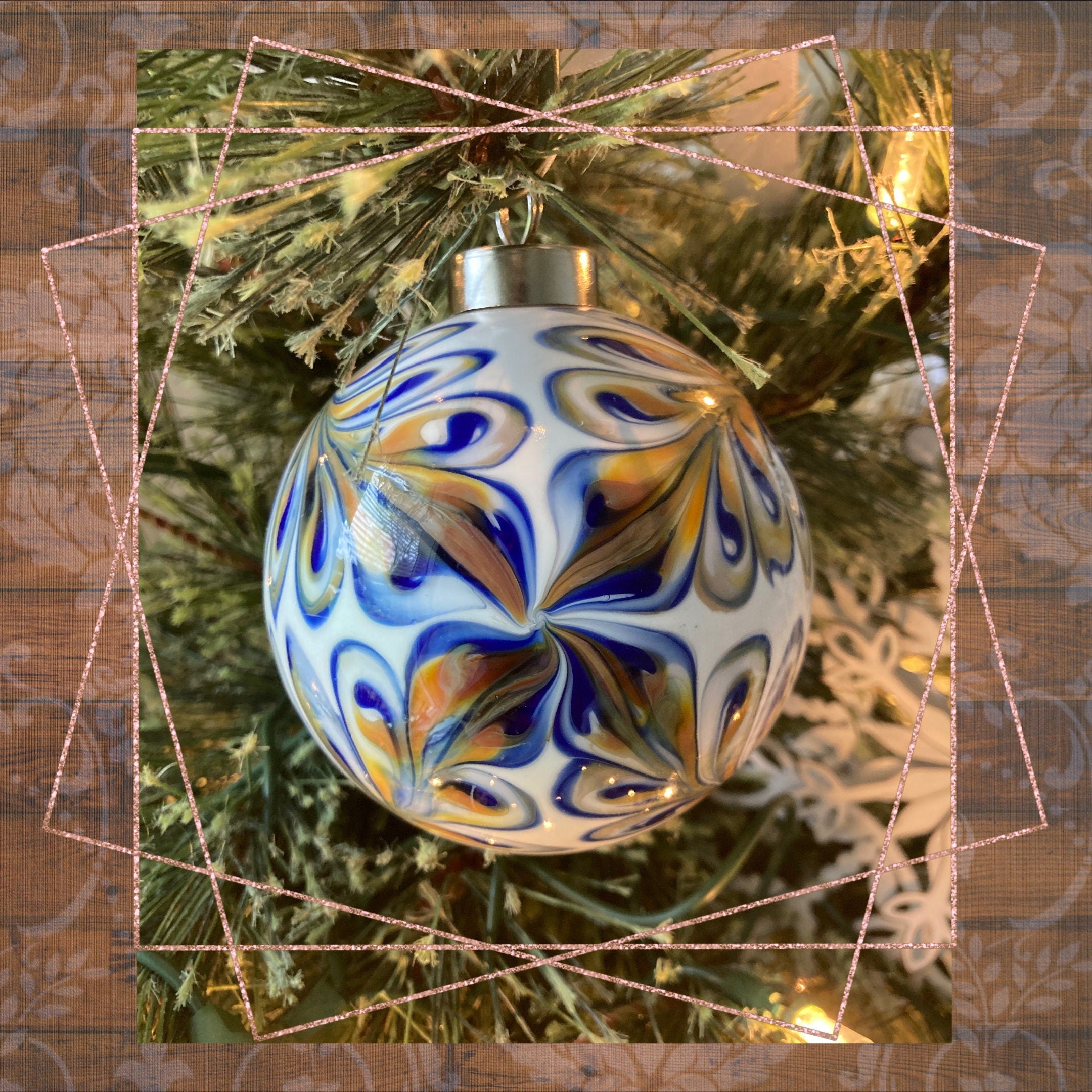 Blown Glass Christmas Ornament | One-of-a-kind | Unique Holiday Gift