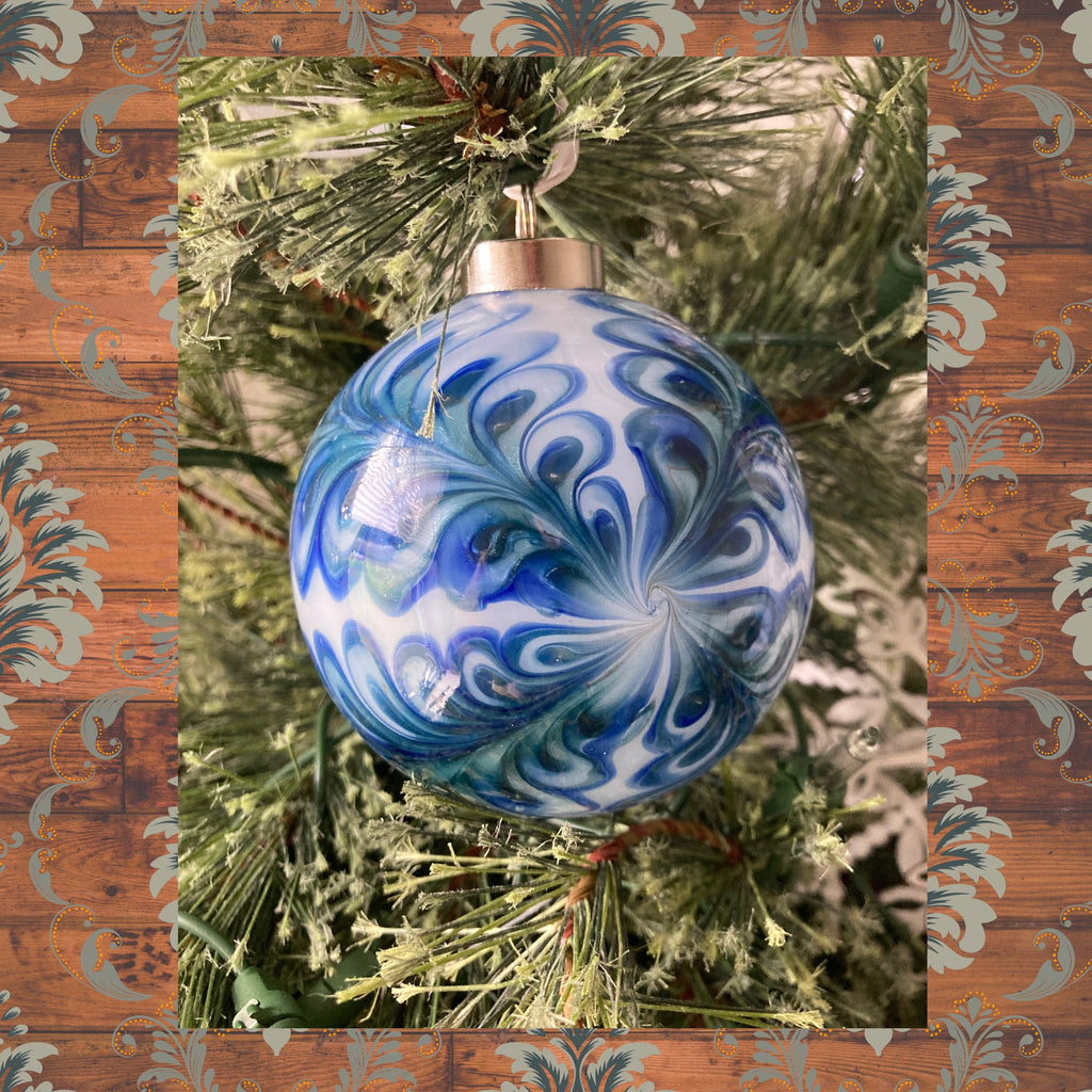 Christmas Ornament Hand-blown | one-of-a-kind | Unique Holiday gift