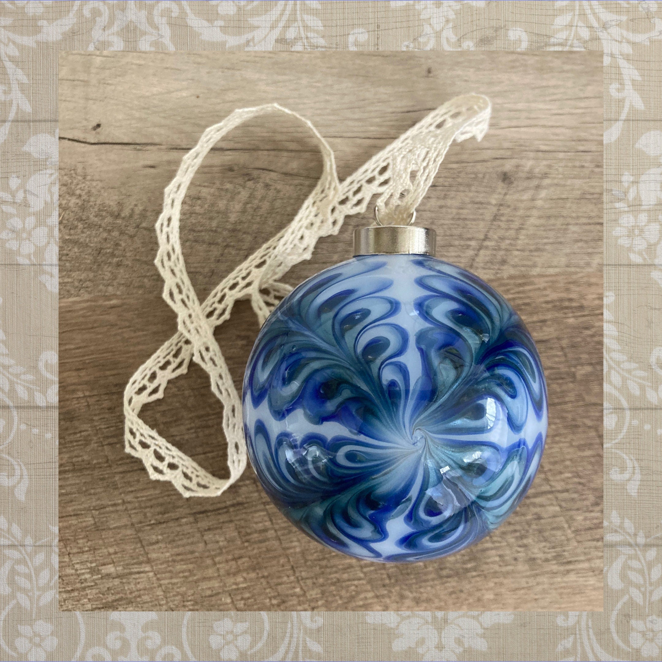 Christmas Ornament Hand-blown | one-of-a-kind | Unique Holiday gift