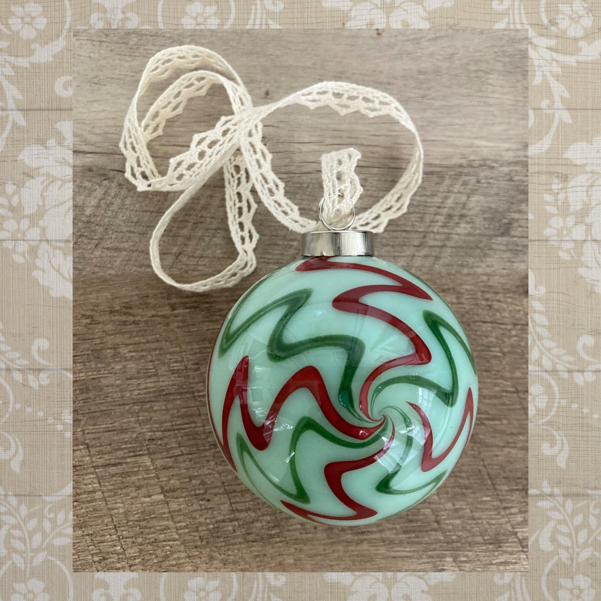 Christmas Ornament Hand-blown | one-of-a-kind | Unique Holiday Gift