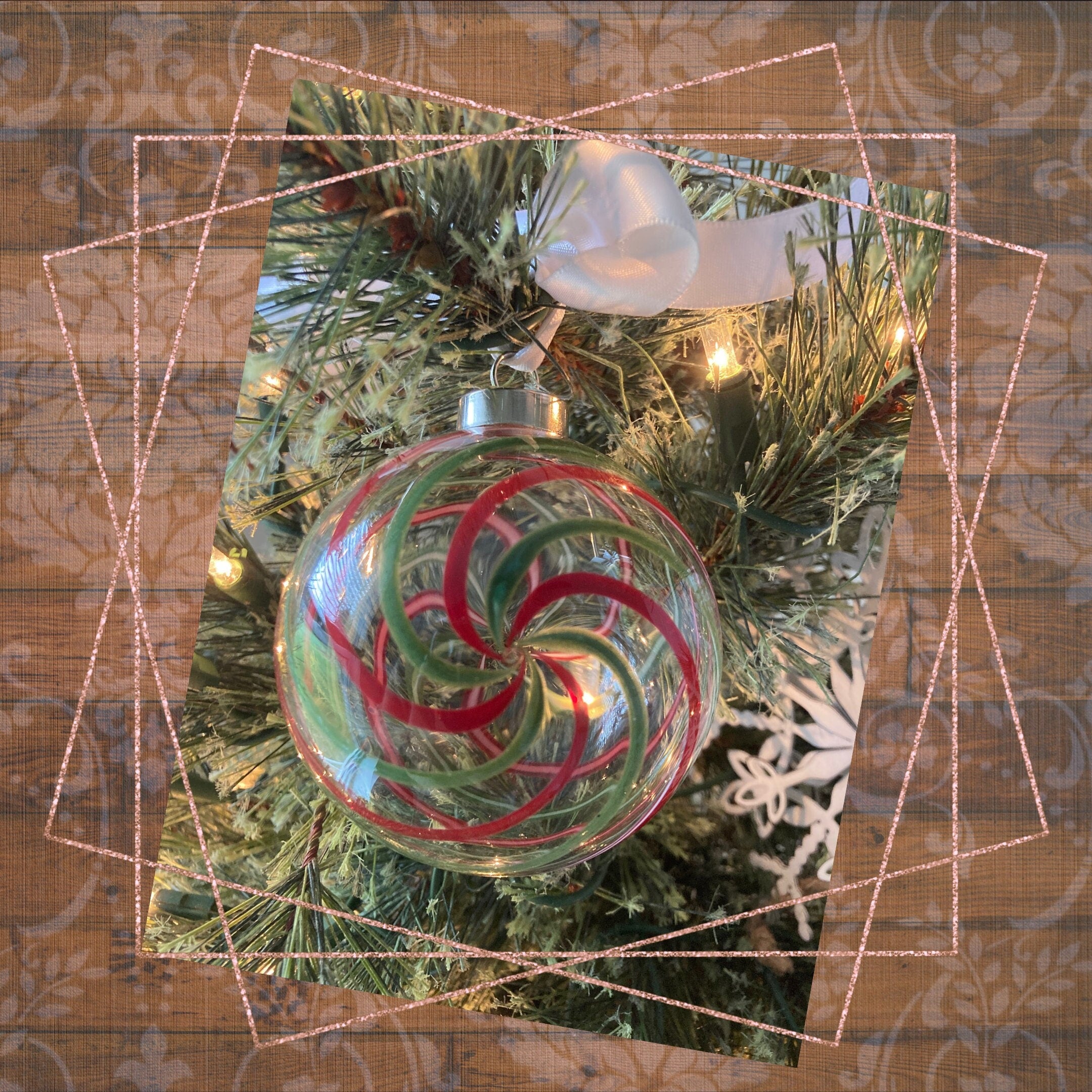 Christmas Ornament Hand-blown | one-of-a-kind | Unique Holiday Gift