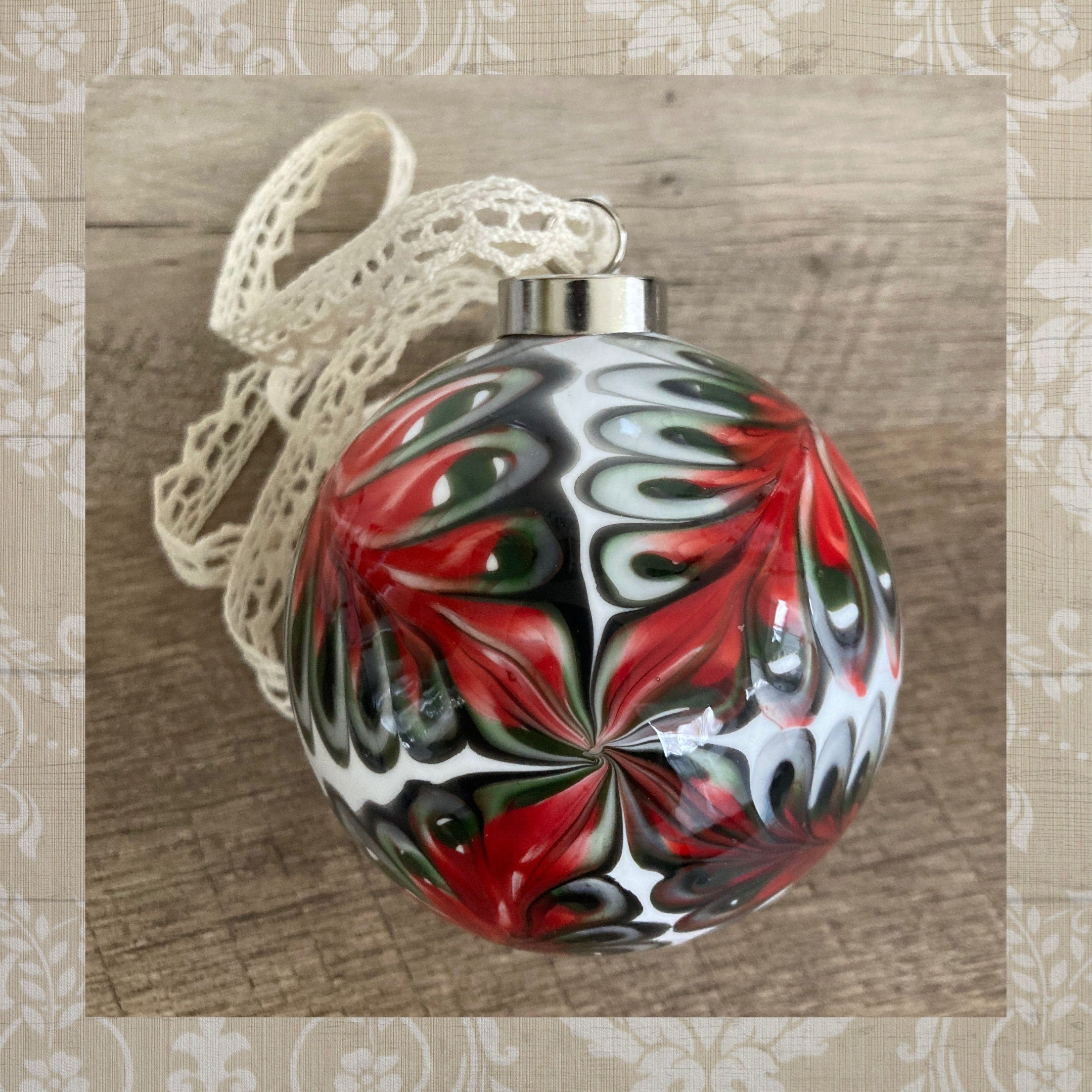 Christmas Ornament Handcrafted Blown Glass | Exclusive | Distinctive Holiday Present