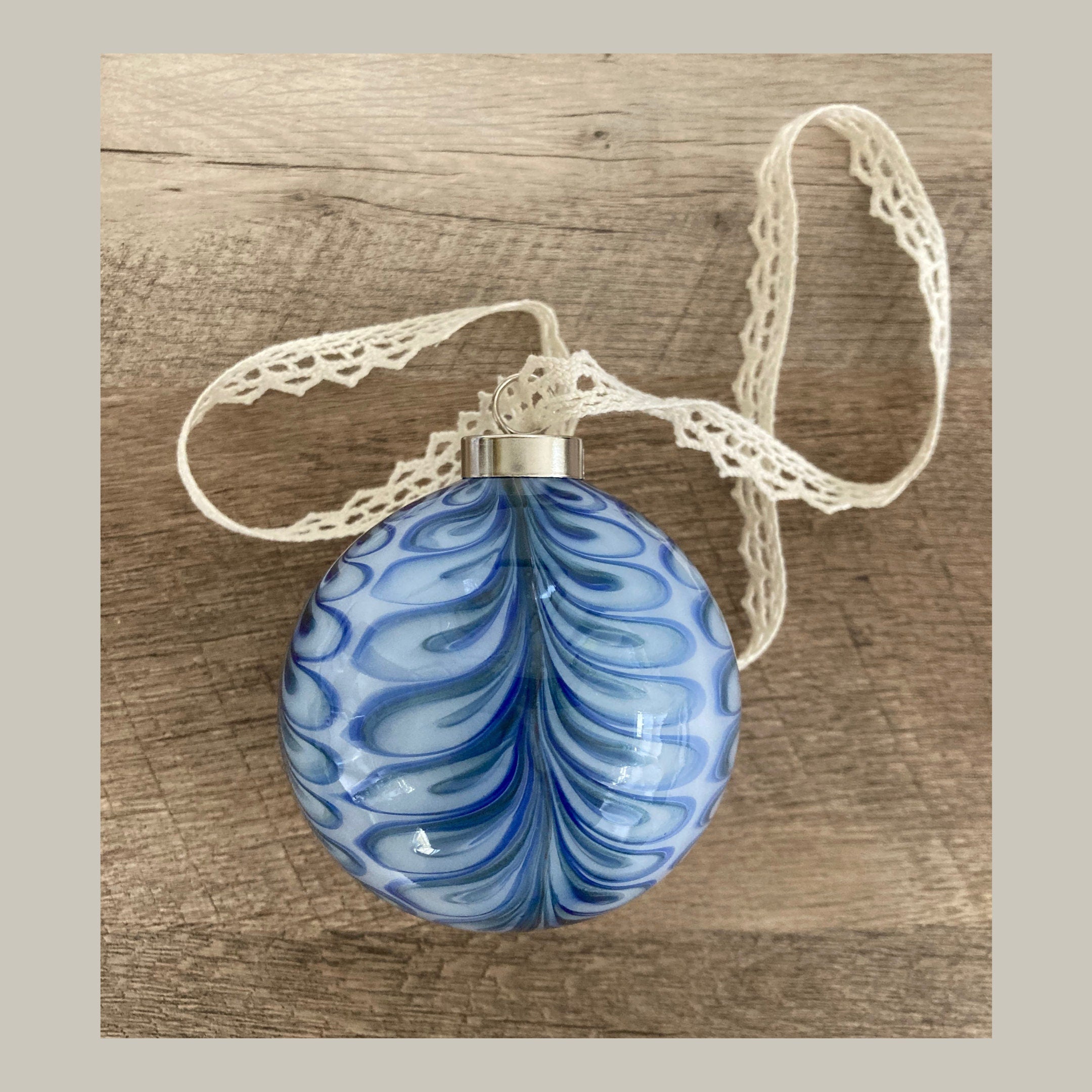 Blown Glass Christmas Ornament | one-of-a-kind | Unique Holiday Gift