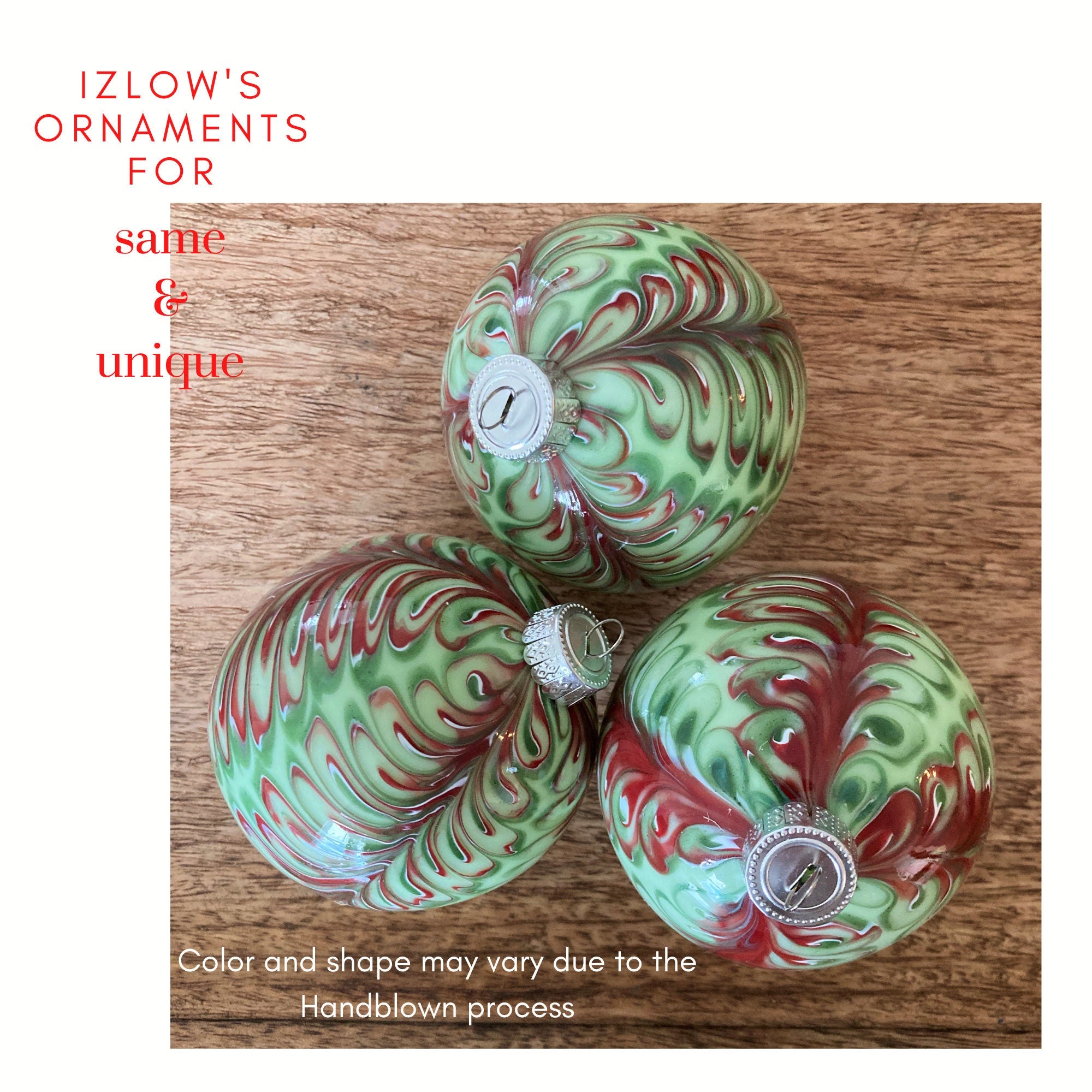 Hand blown glass Holiday decor Christmas ornament | One-of-a -kind | Unique Holiday gift