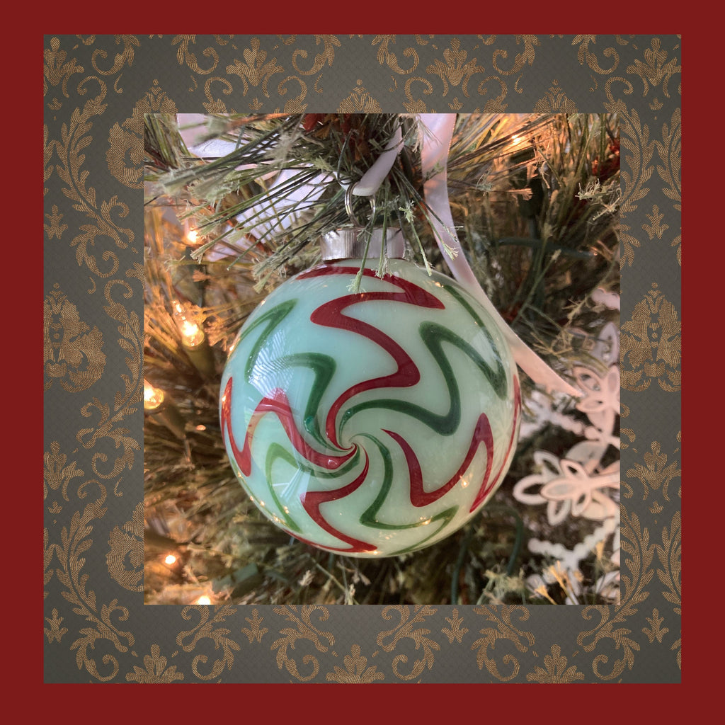 Christmas Ornament Hand-blown | one-of-a-kind | Unique Holiday Gift