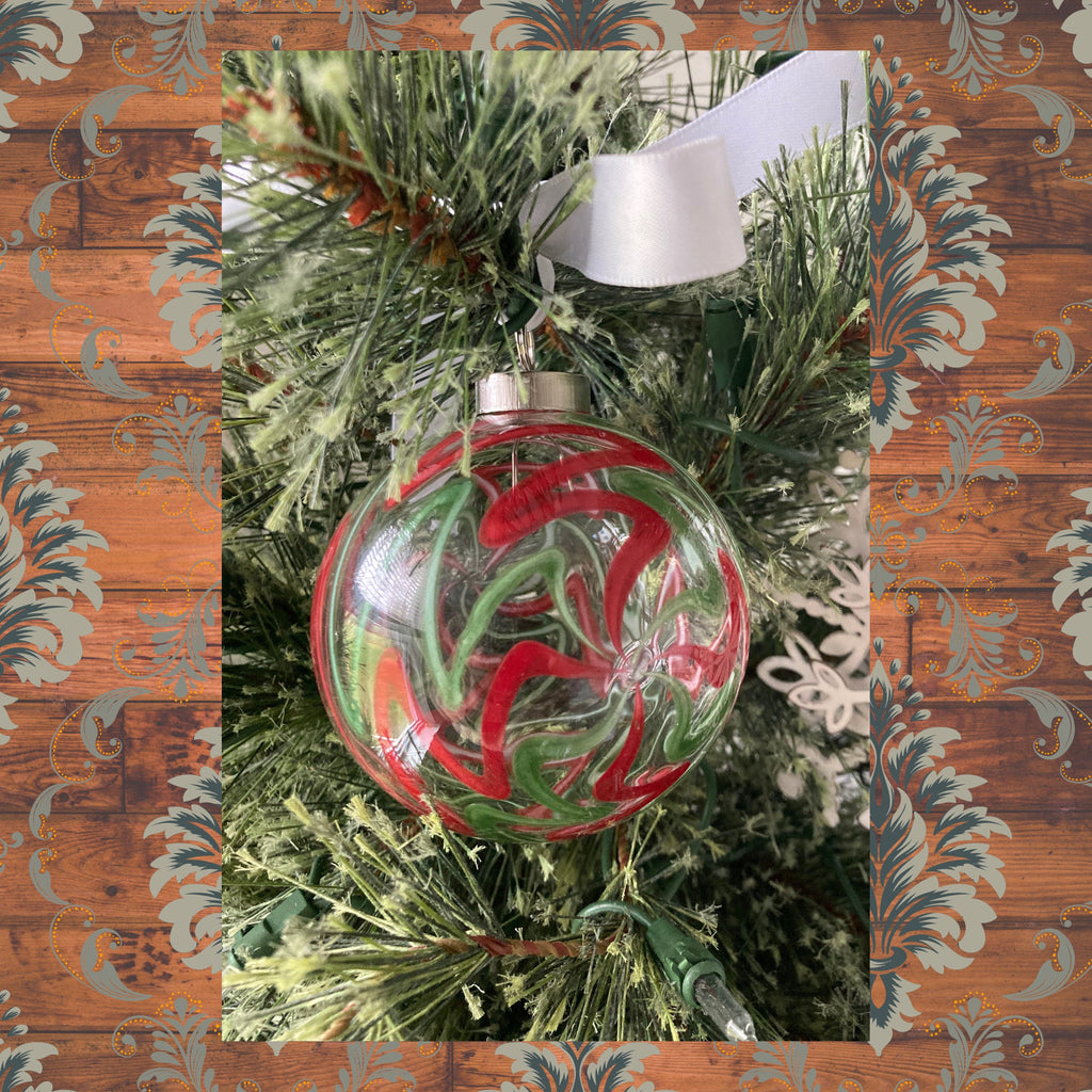 Hand blown glass ornament holiday decor Christmas | one-of-a-kind | Unique Holiday Gift