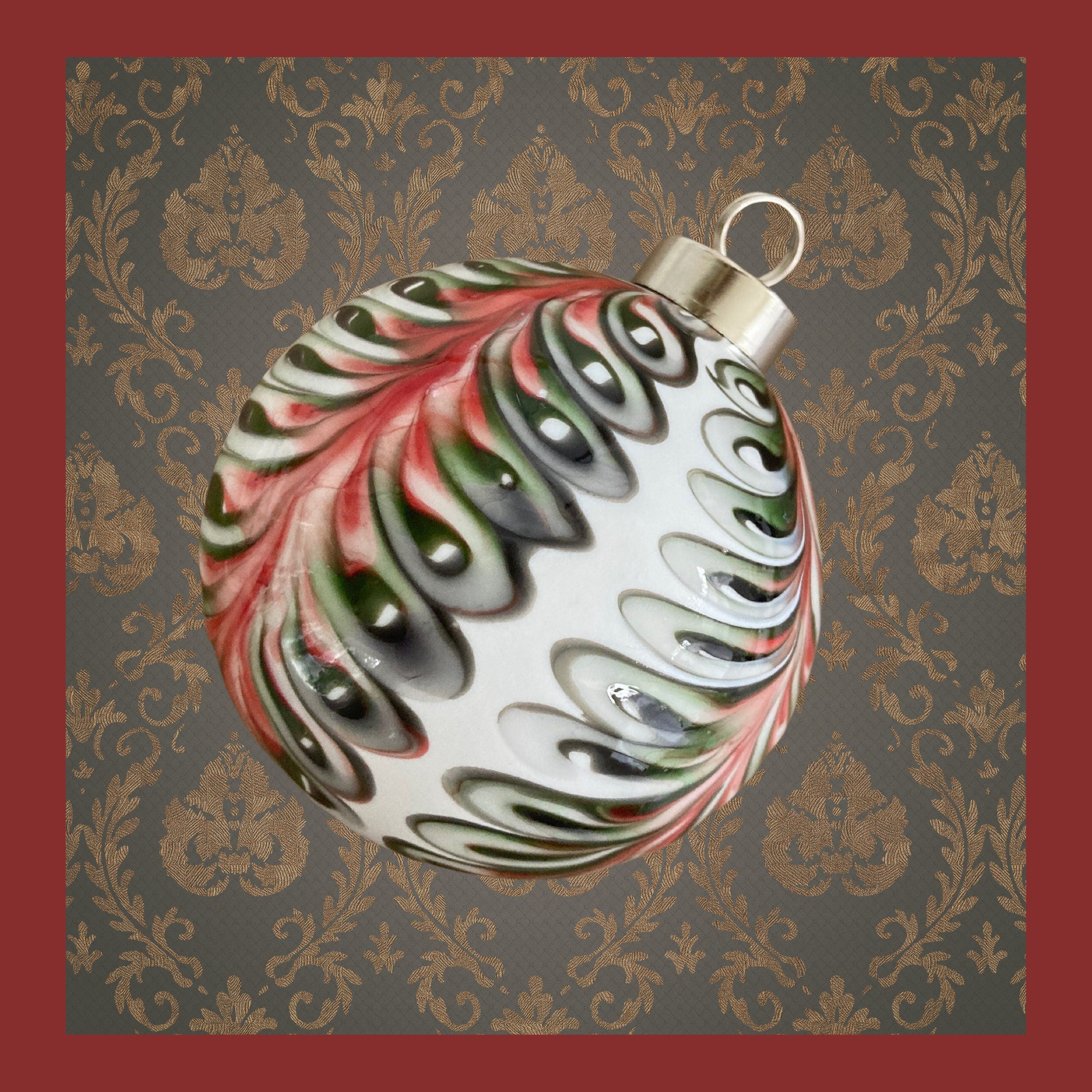 Christmas Ornament Hand-Blown | One-of-a kind | Unique Holiday Gift