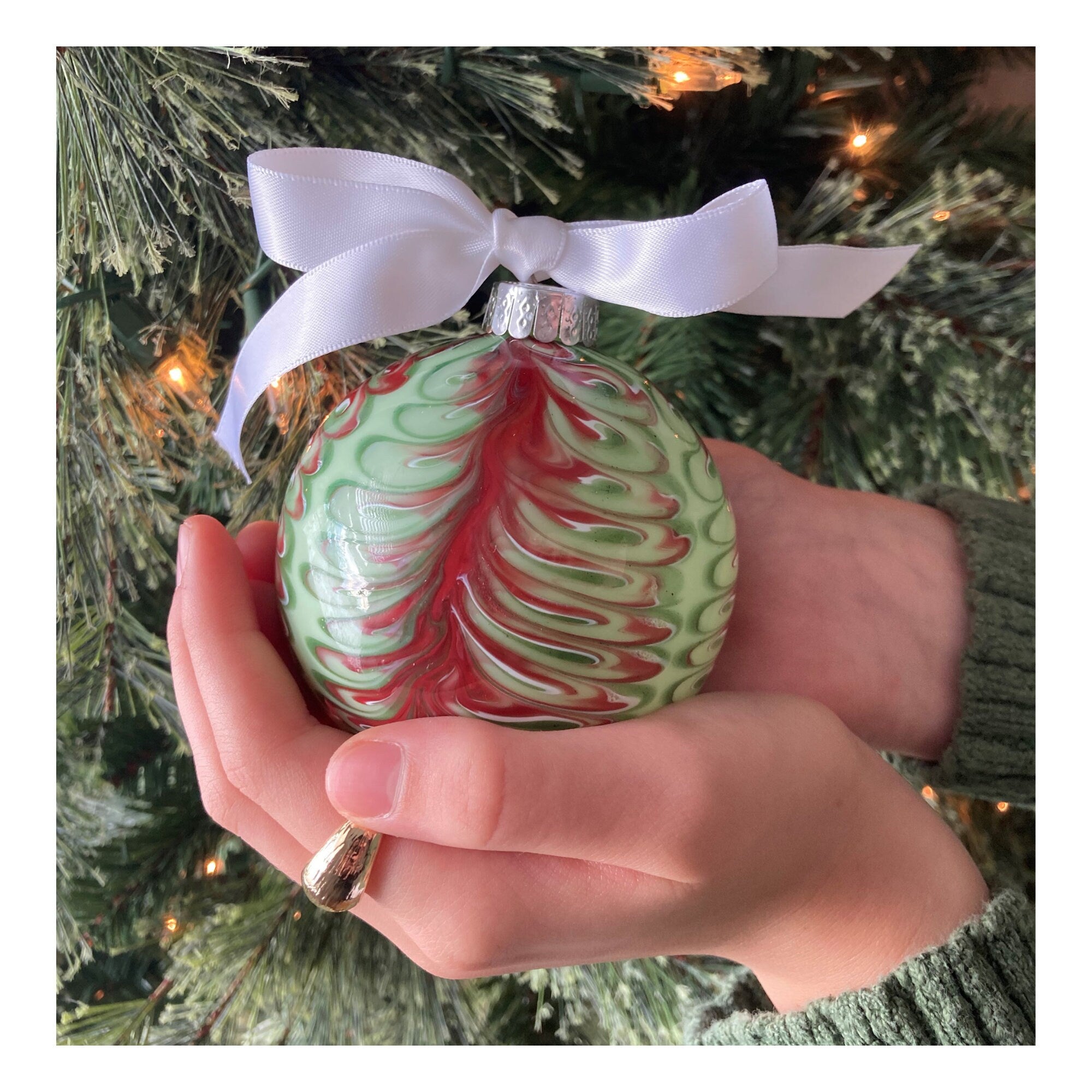 Hand-Blown Glass Christmas Ornament | Unique | One-of-a-Kind Holiday Decoration