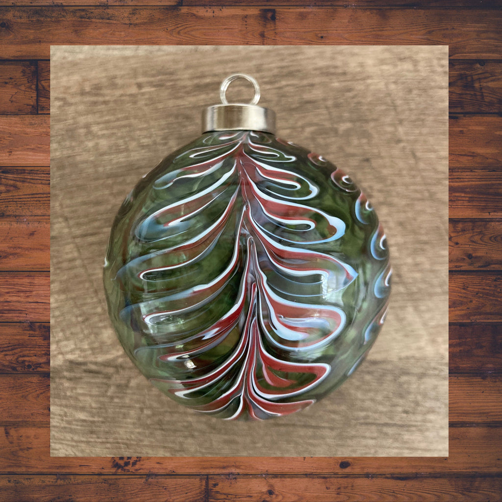Christmas Ornament Hand-blown | one-of-a-kind | Unique Holiday Gift