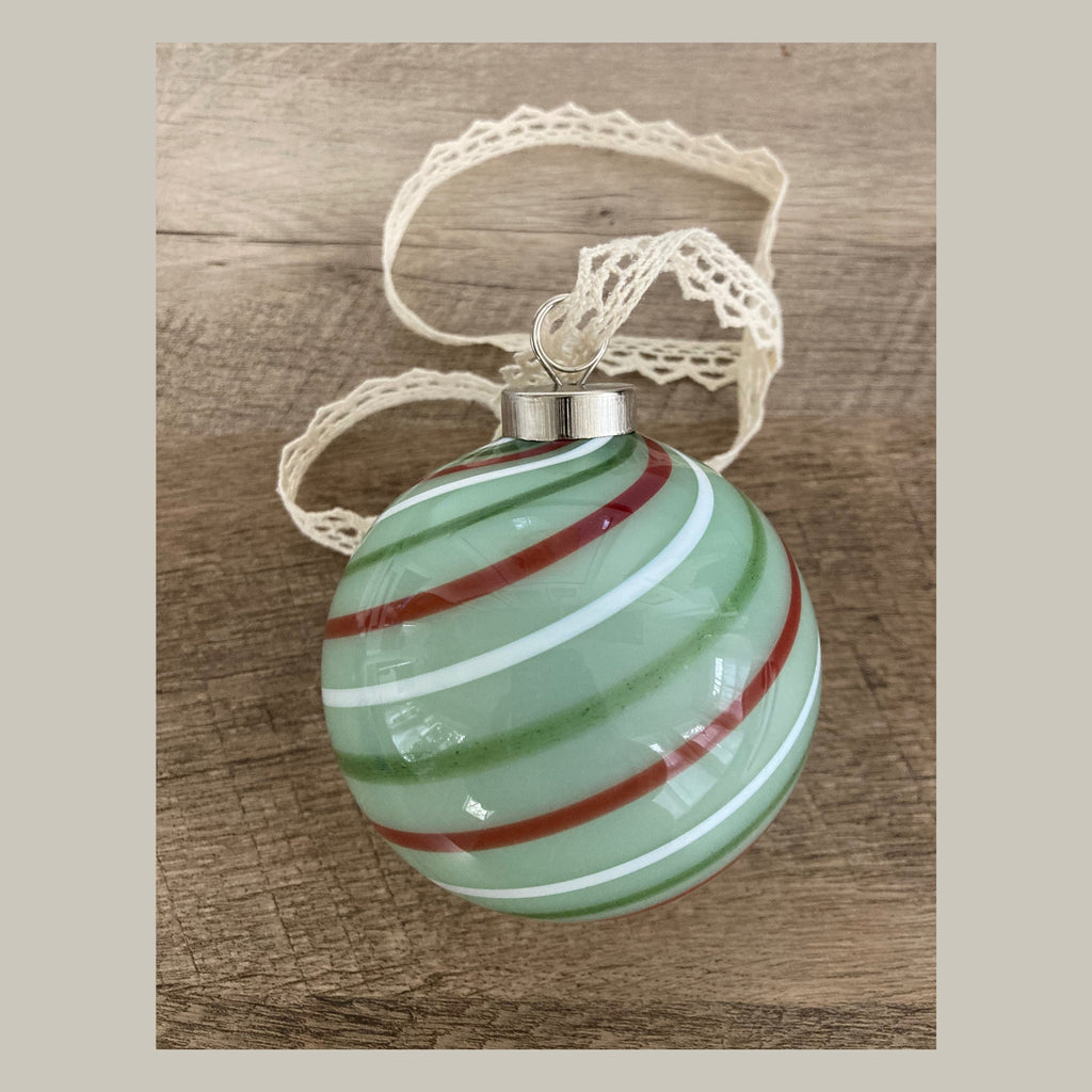 Blown Glass Christmas Ornament | one-of-a-kind | Unique holiday gift