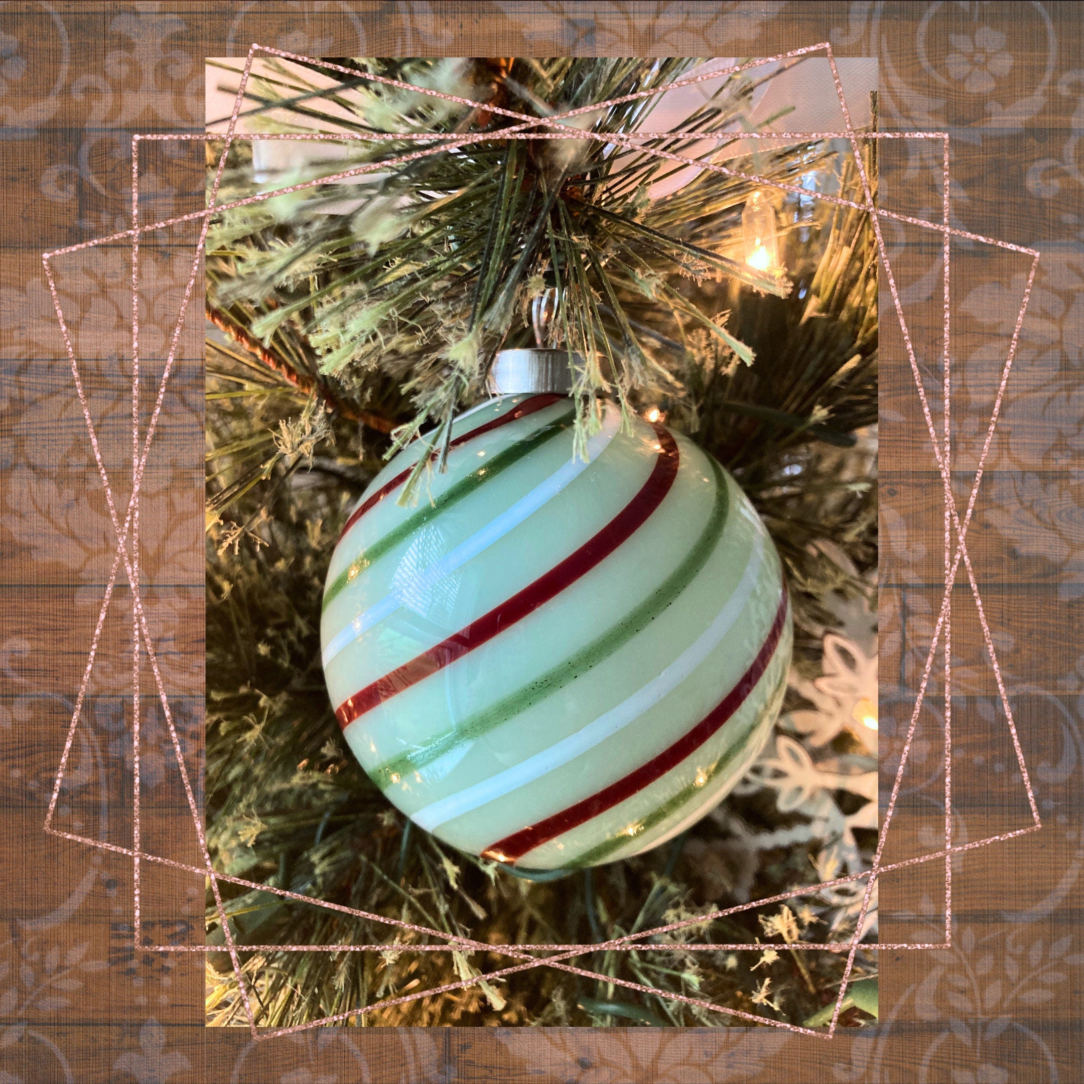 Blown Glass Christmas Ornament | one-of-a-kind | Unique holiday gift