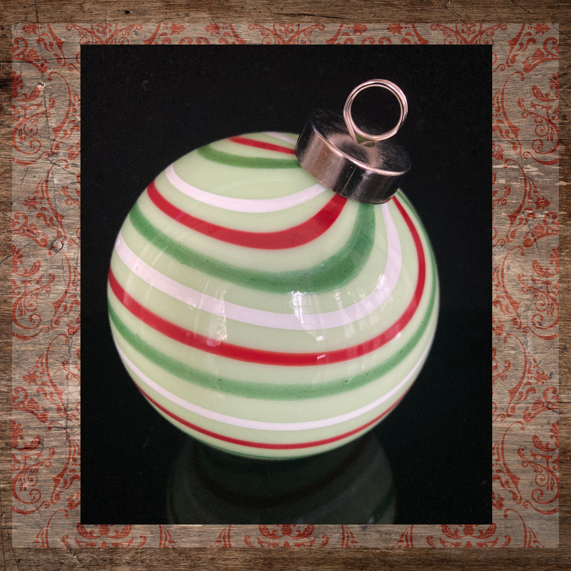 Glass Christmas Ornament Festive Holiday decor | one-of-a-kind | Unique Holiday gift