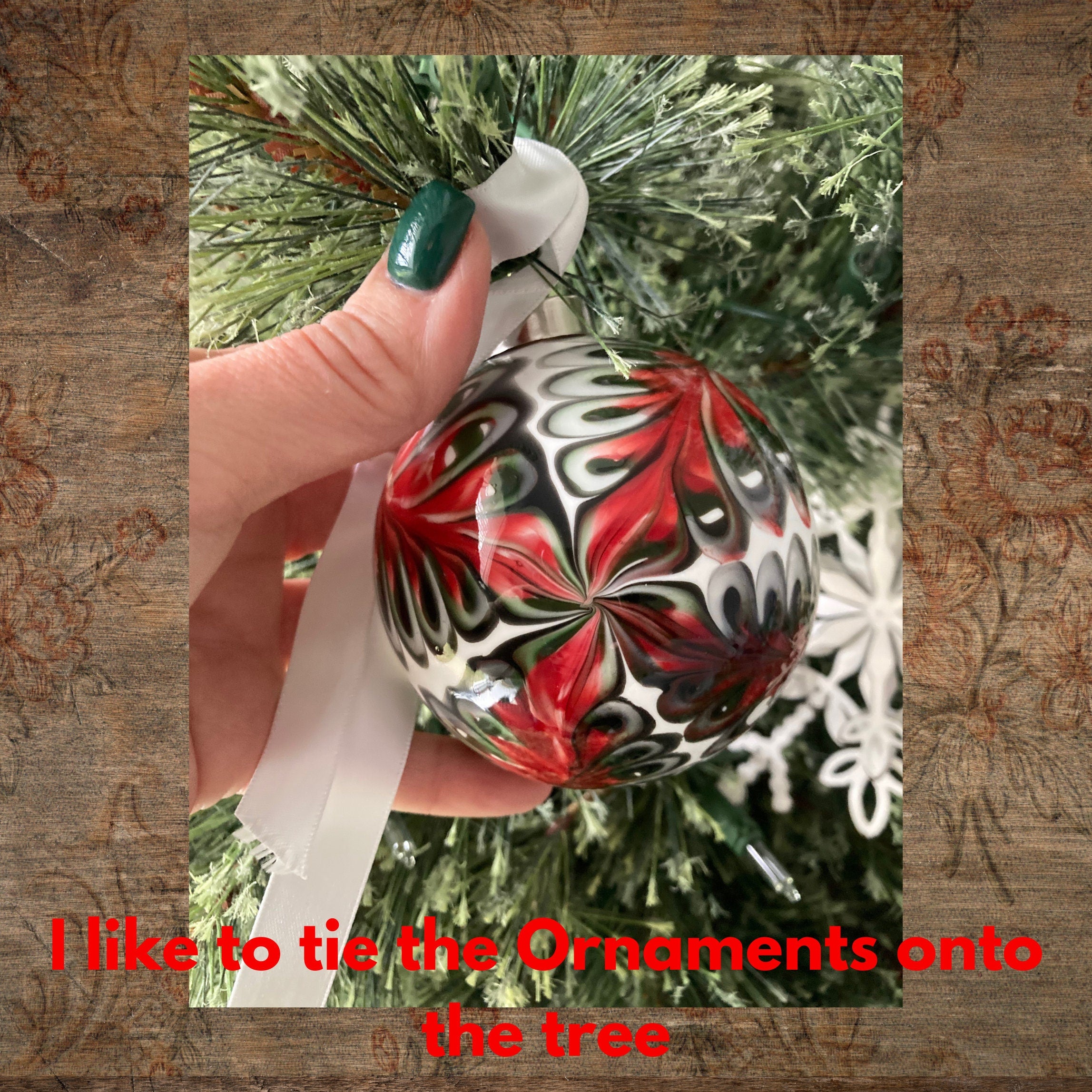Christmas Ornament Handcrafted Blown Glass | Exclusive | Distinctive Holiday Present