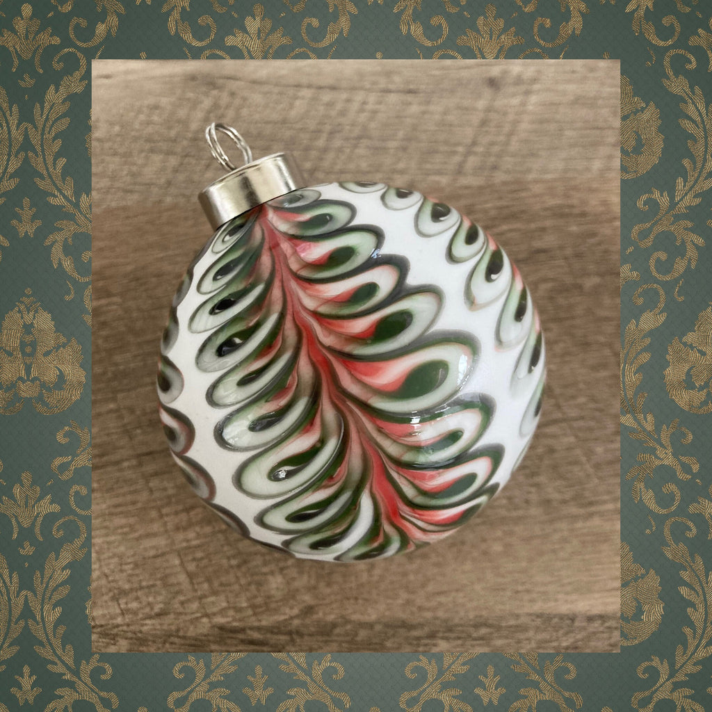 Christmas Ornament Hand-Blown | One-of-a kind | Unique Holiday Gift