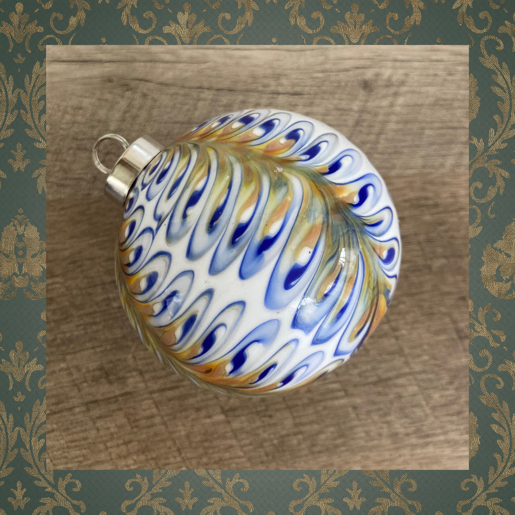Christmas Ornament Hand-blown | one-of-a-kind | Unique Holiday Gift
