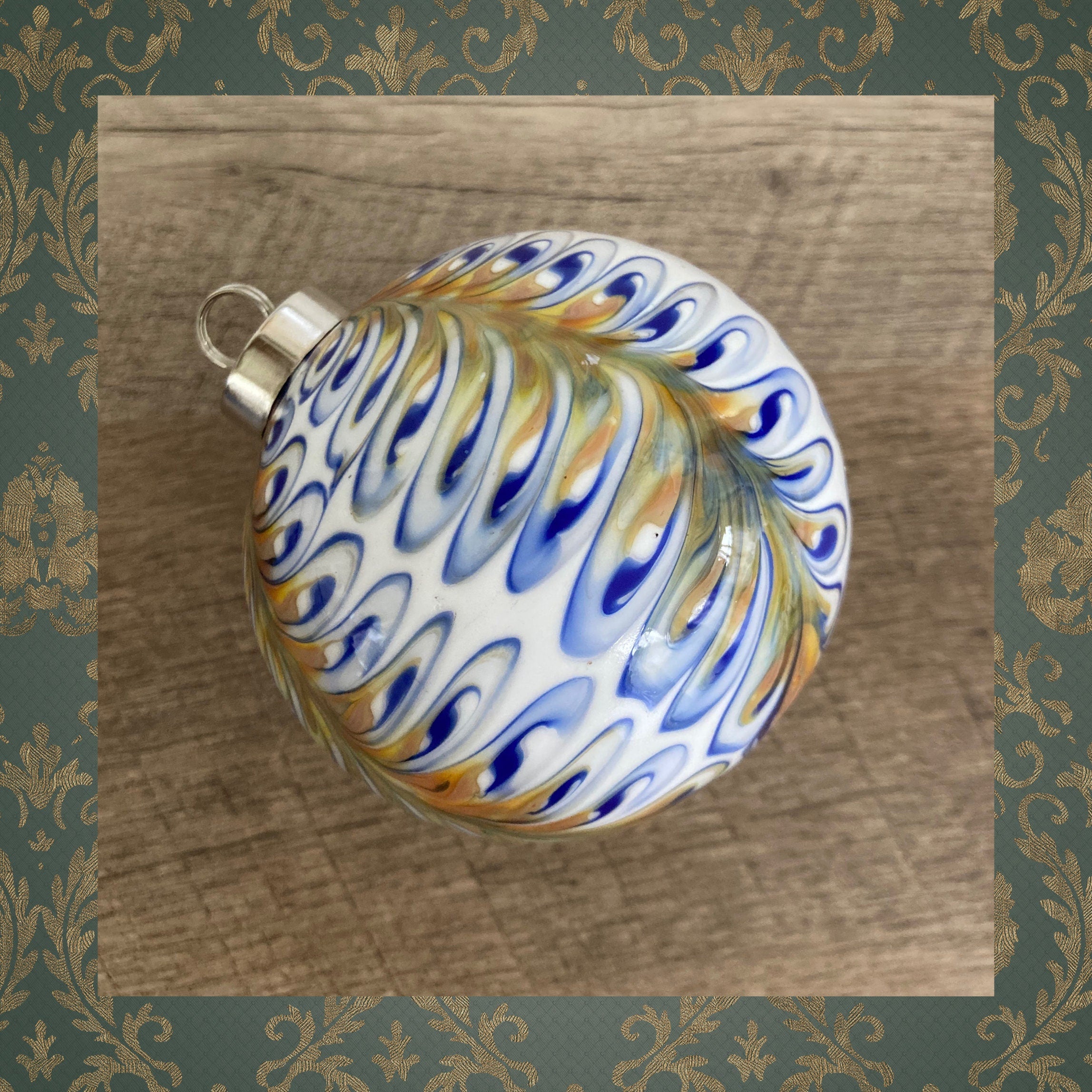 Christmas Ornament Hand-blown | one-of-a-kind | Unique Holiday Gift