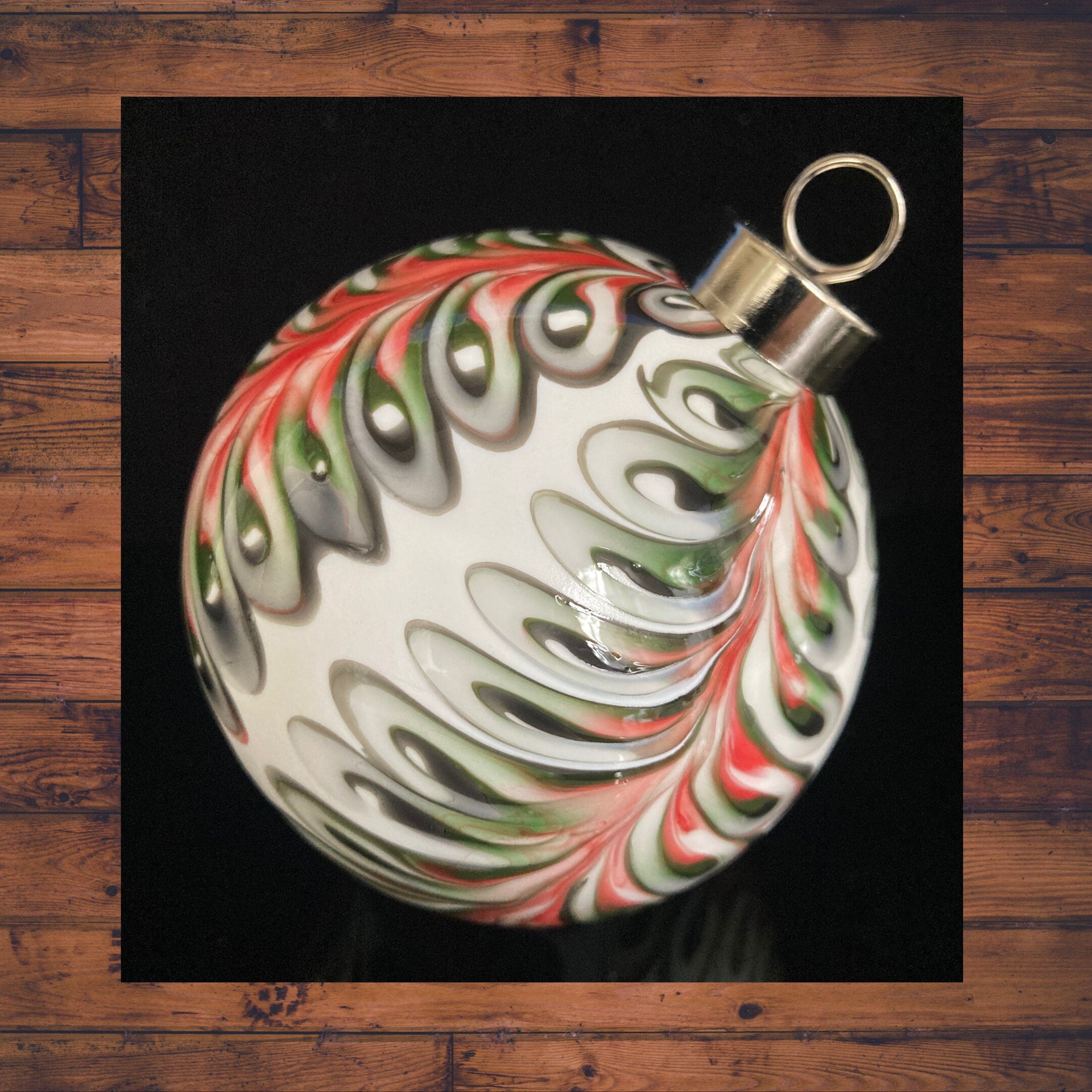 Christmas Ornament Hand-Blown | One-of-a kind | Unique Holiday Gift