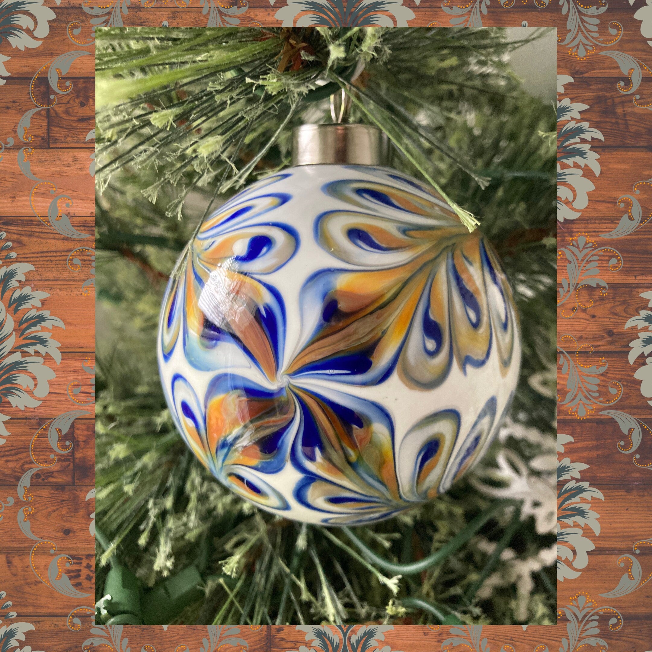 Blown Glass Christmas Ornament | One-of-a-kind | Unique Holiday Gift