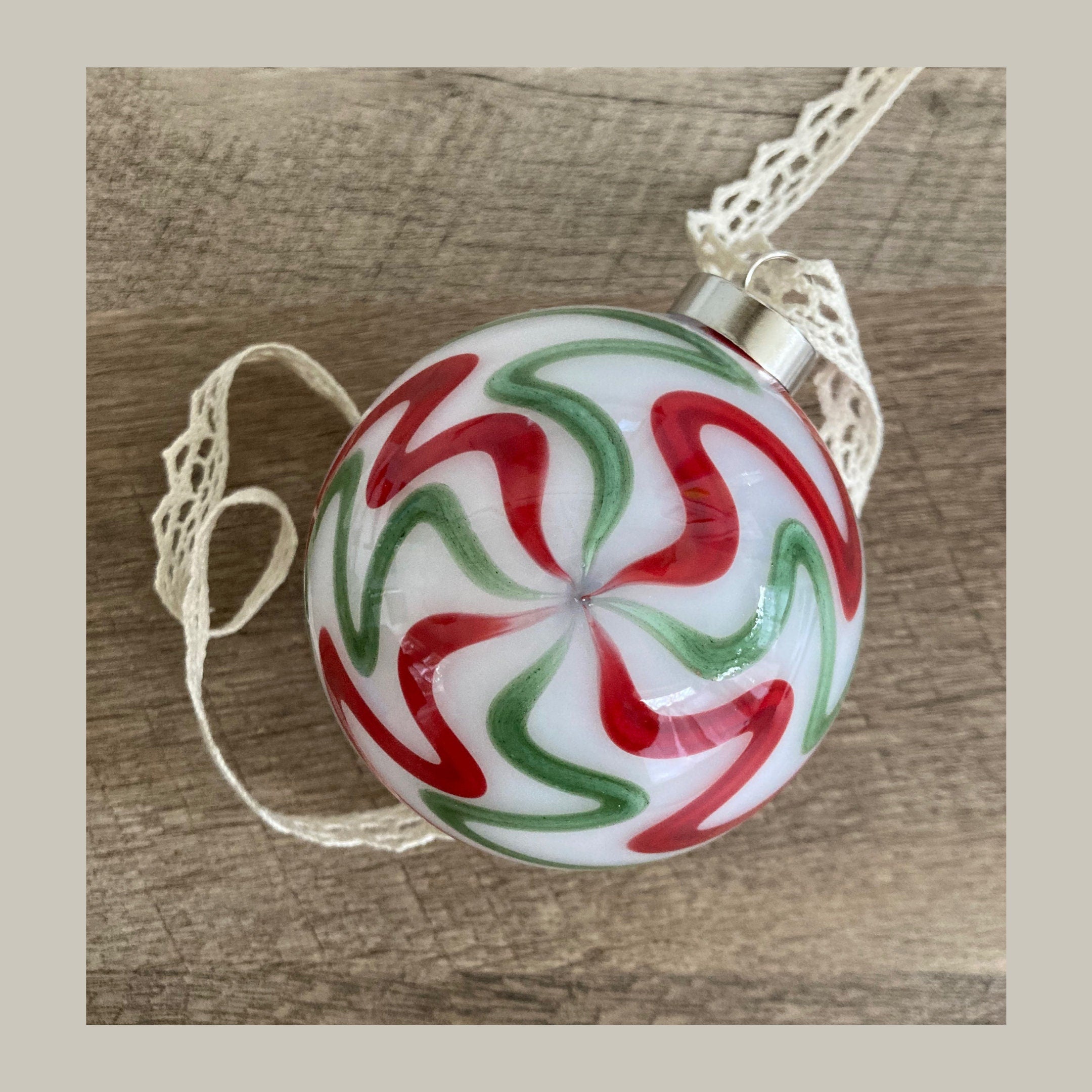Hand blown glass Holiday decor Christmas ornament | One-of-a-kind | Unique Holiday gift