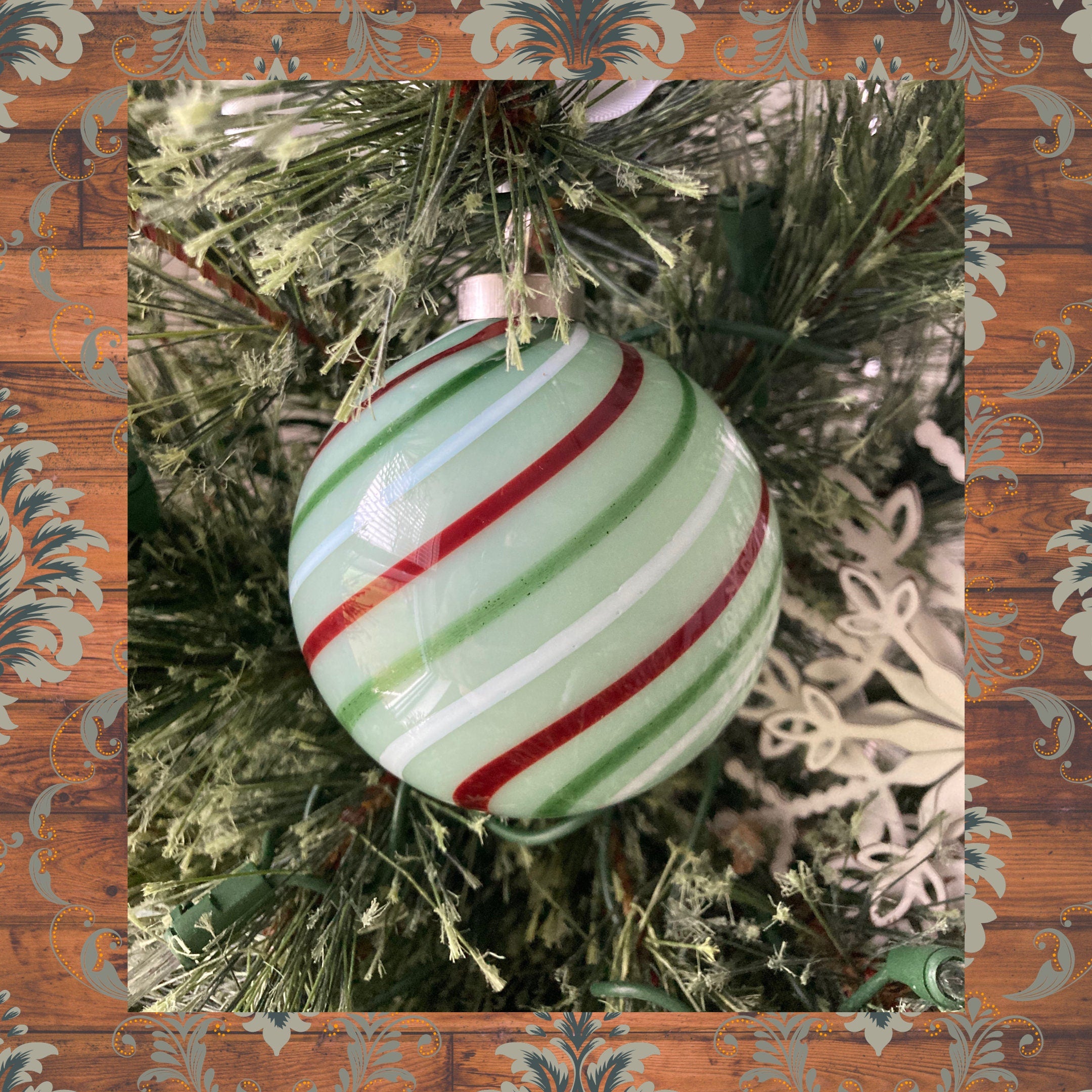 Blown Glass Christmas Ornament | one-of-a-kind | Unique holiday gift